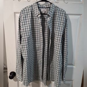 Croft & Barrow Green and White Checkered Shirt